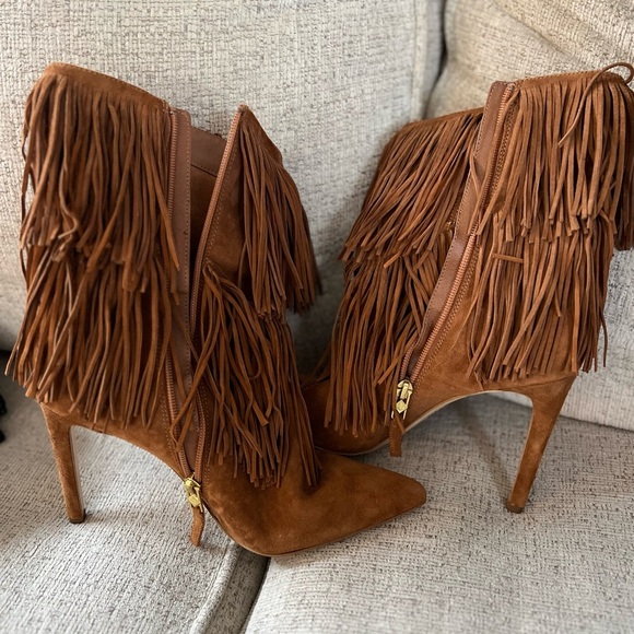 🌟SAM EDELMAN FRINGE BOOTS - Picture 1 of 3